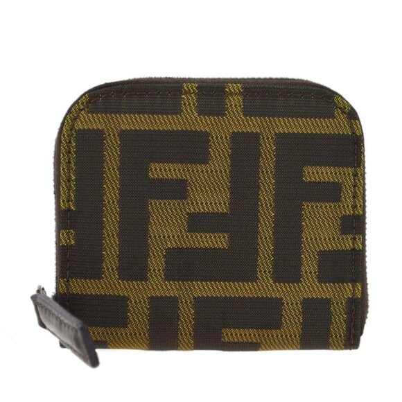 Fendi Brown Zucca Coin Case Wallet
